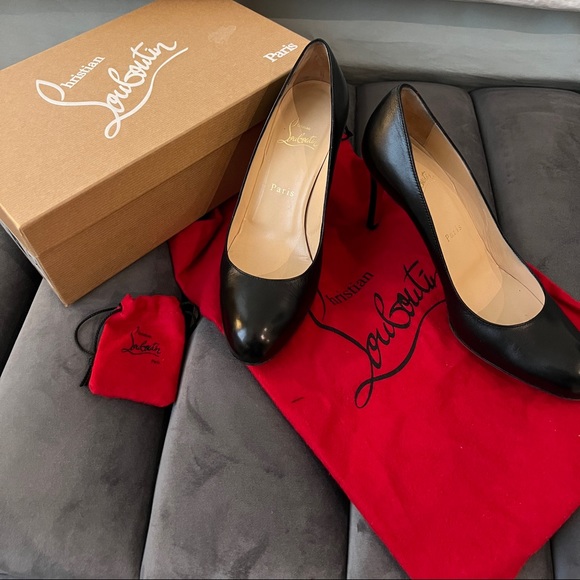 Christian Louboutin Black Leather Pumps - Picture 2 of 15